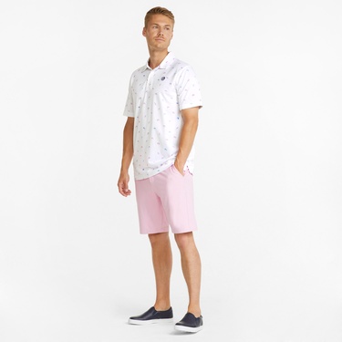  Puma AP Dancing Umbrellas Erkek Beyaz Golf Polo T-Shirt