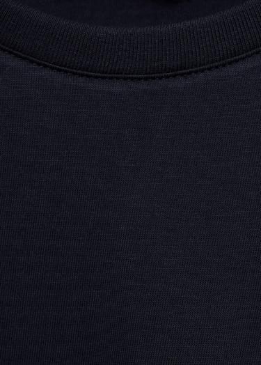  Mango Çocuk Volanlı Zımbalı Tişört Lacivert