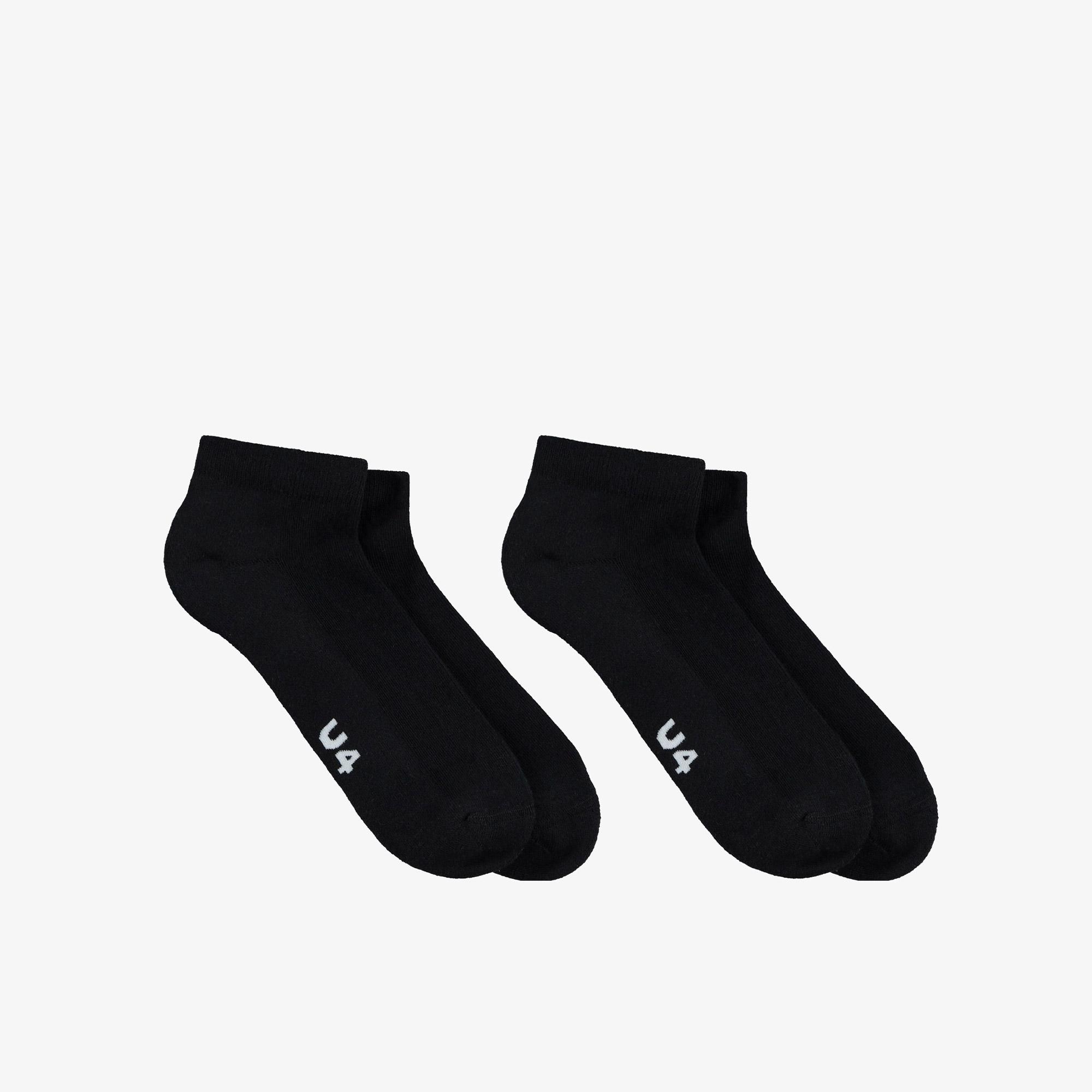 UNITED4 Unisex Siyah 2li Çorap