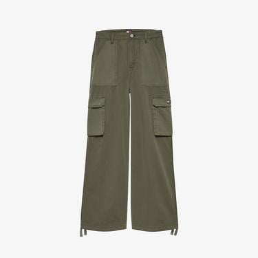  Tommy Jeans Claire Utility Blocking Kadın Yeşil Pantolon