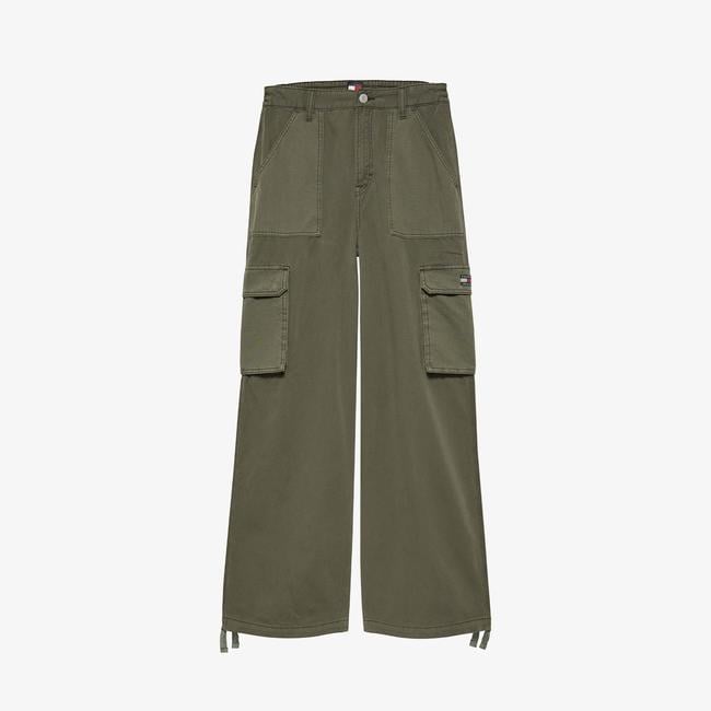  Tommy Jeans Claire Utility Blocking Kadın Yeşil Pantolon