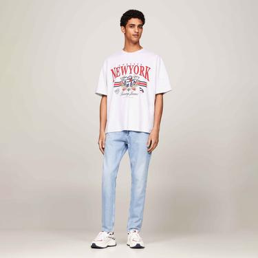  Tommy Jeans Ovz Vintage Erkek Gri T-Shirt