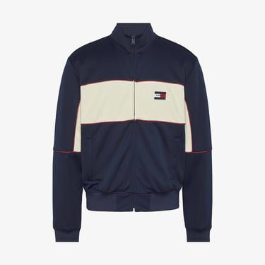  Tommy Jeans Colourblock Erkek Mavi Sweatshirt