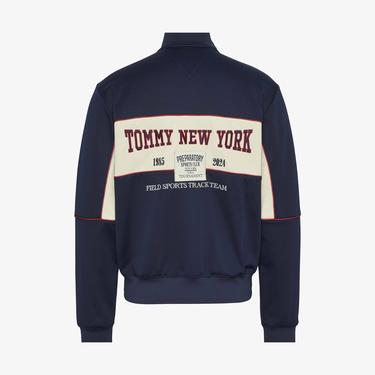  Tommy Jeans Colourblock Erkek Mavi Sweatshirt