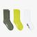 UNITED4 Long-Medium Çocuk Beyaz/Yeşil 3'lü Çorap