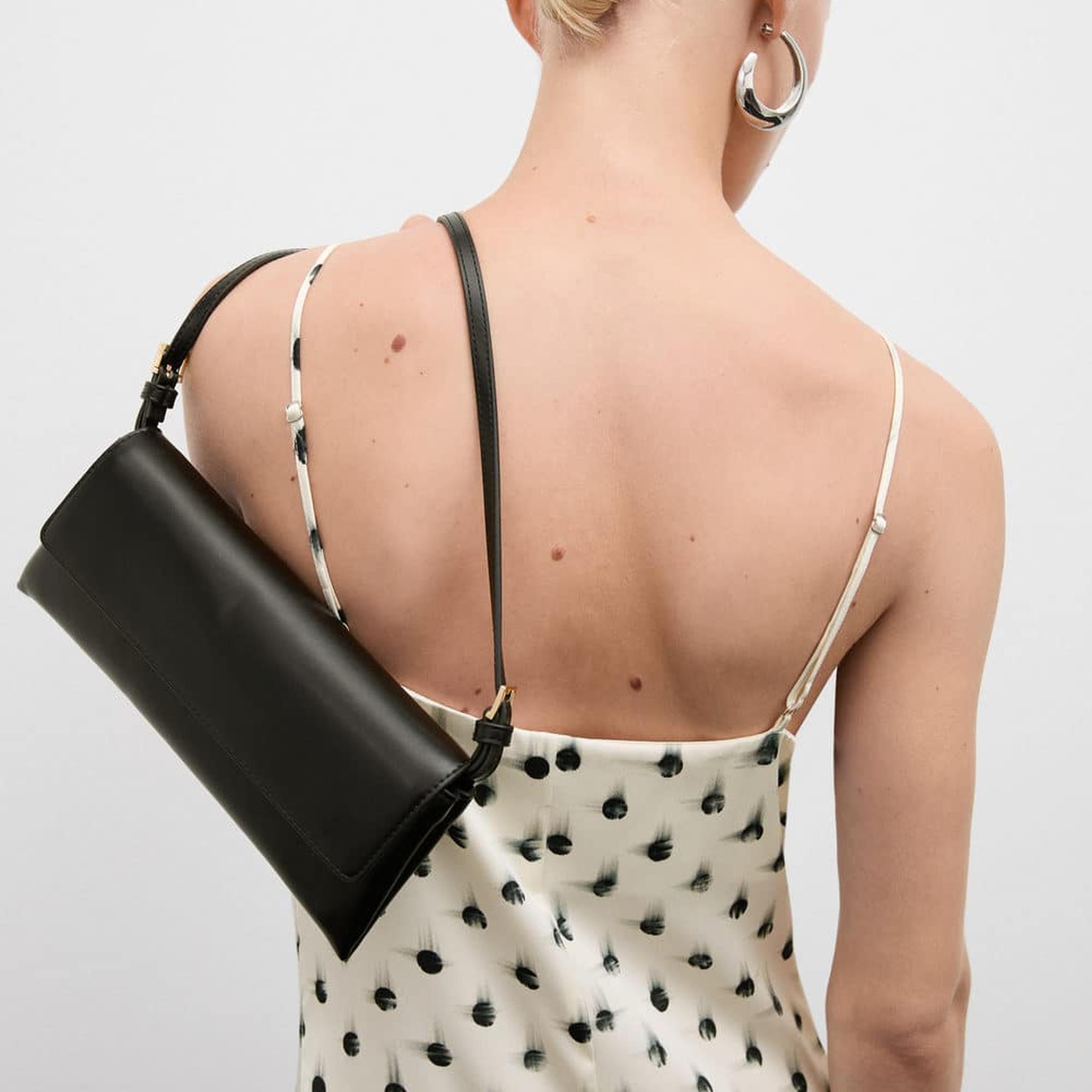 Mango Kadın Desenli Cut-out Detaylı Elbise Ekru