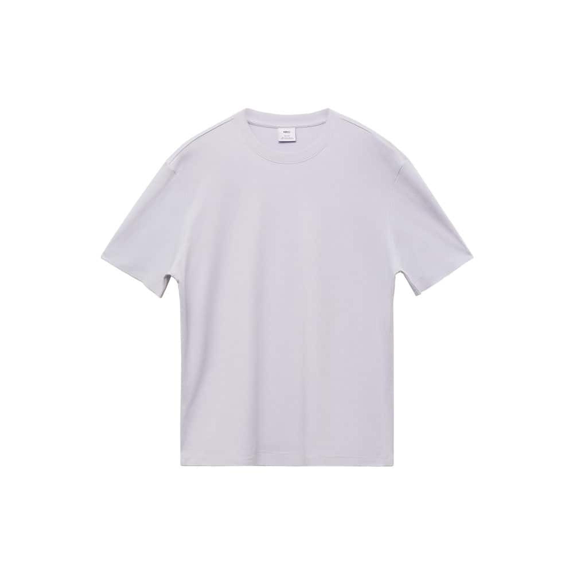 Mango Erkek Regular Fit %100 Pamuklu Tişört Lila