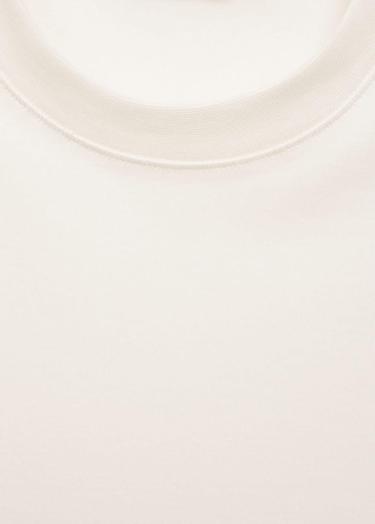  Mango Erkek Regular Fit %100 Pamuklu Tişört Ekru