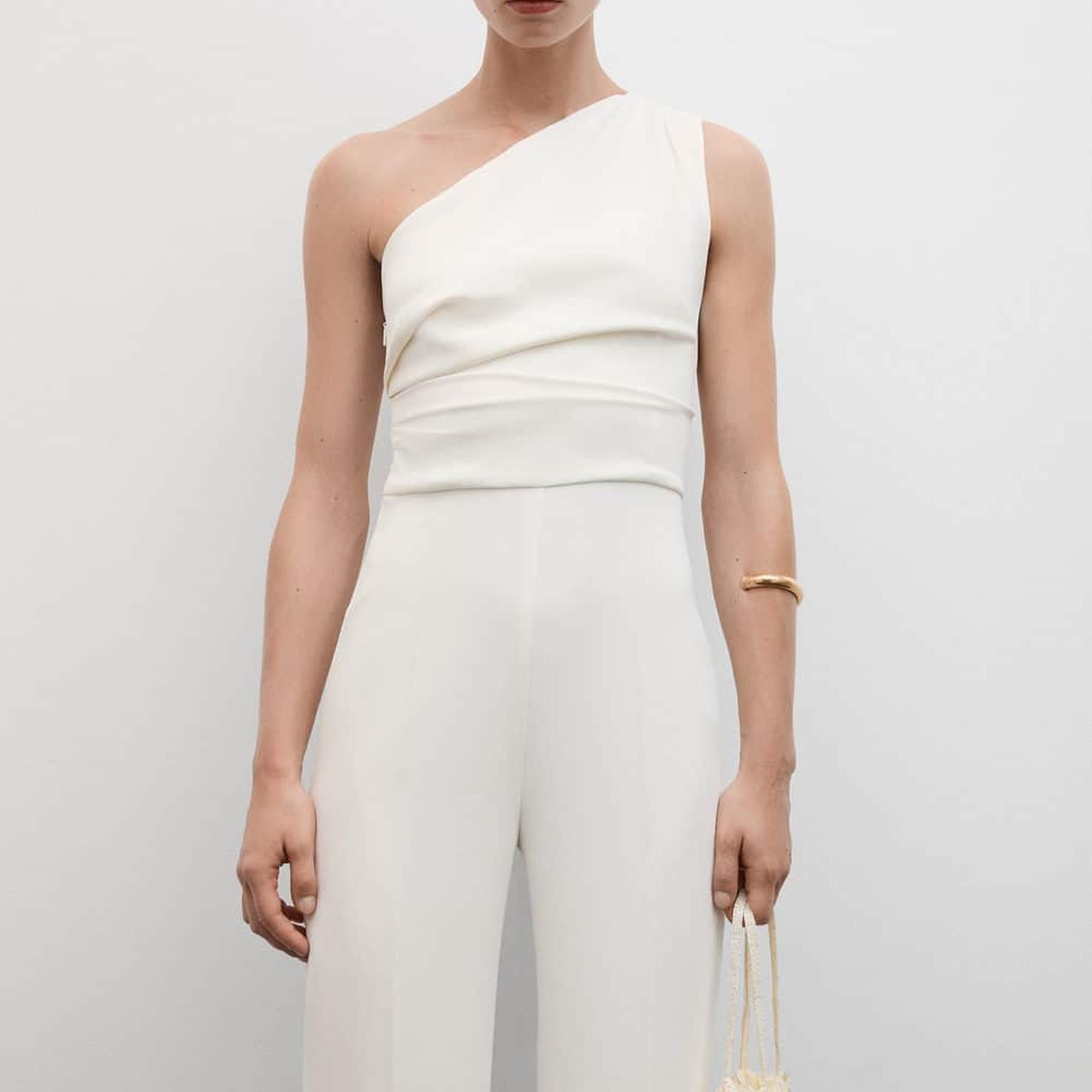 Mango Kadın İnci El Çantası Fildişi Rengi