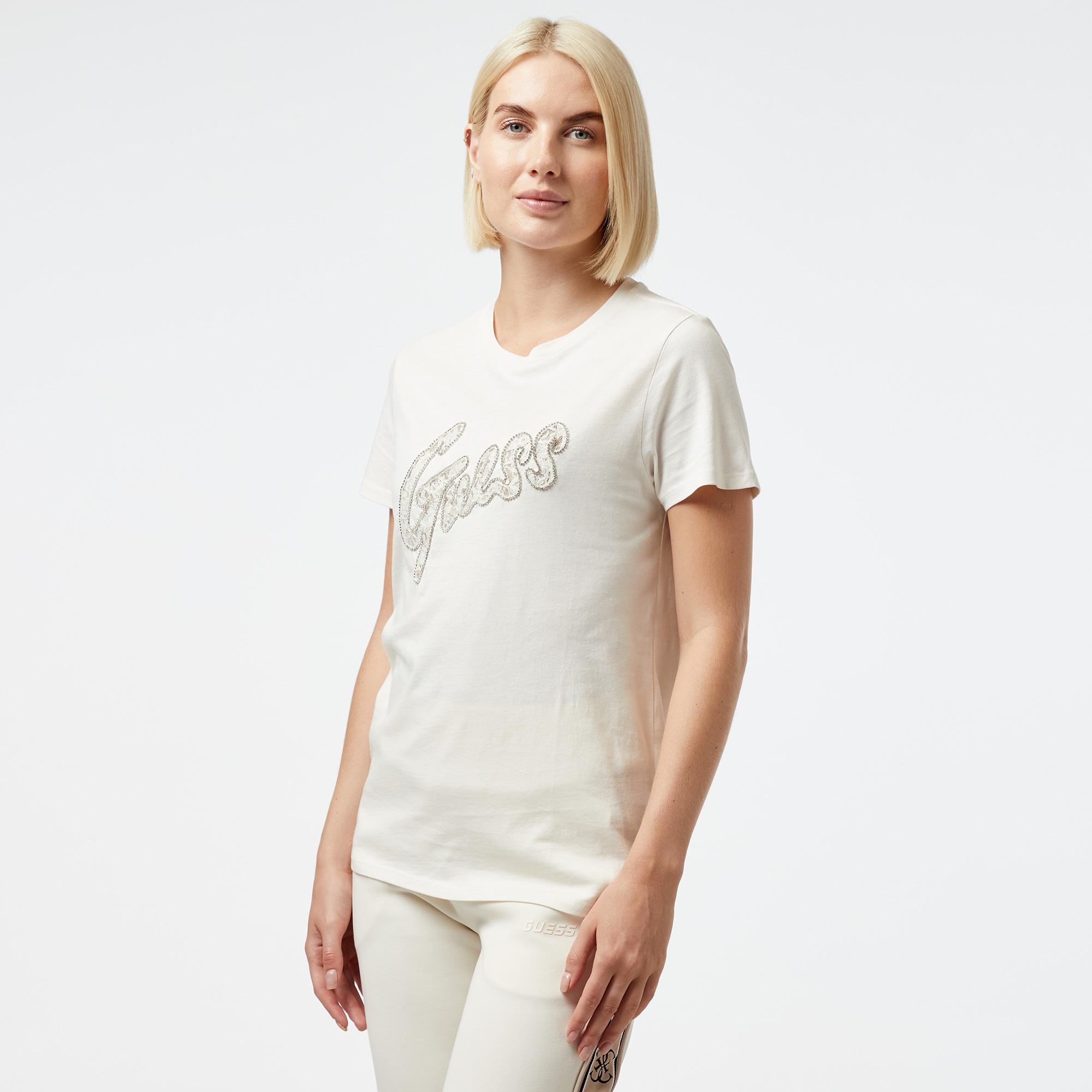 Guess Kadın Beyaz T-Shirt