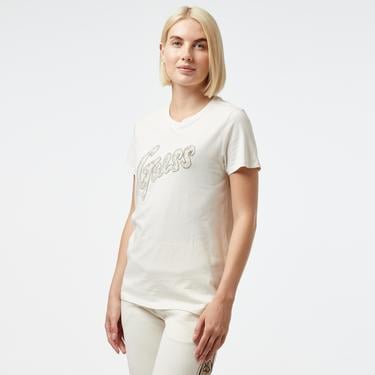  Guess Kadın Beyaz T-Shirt