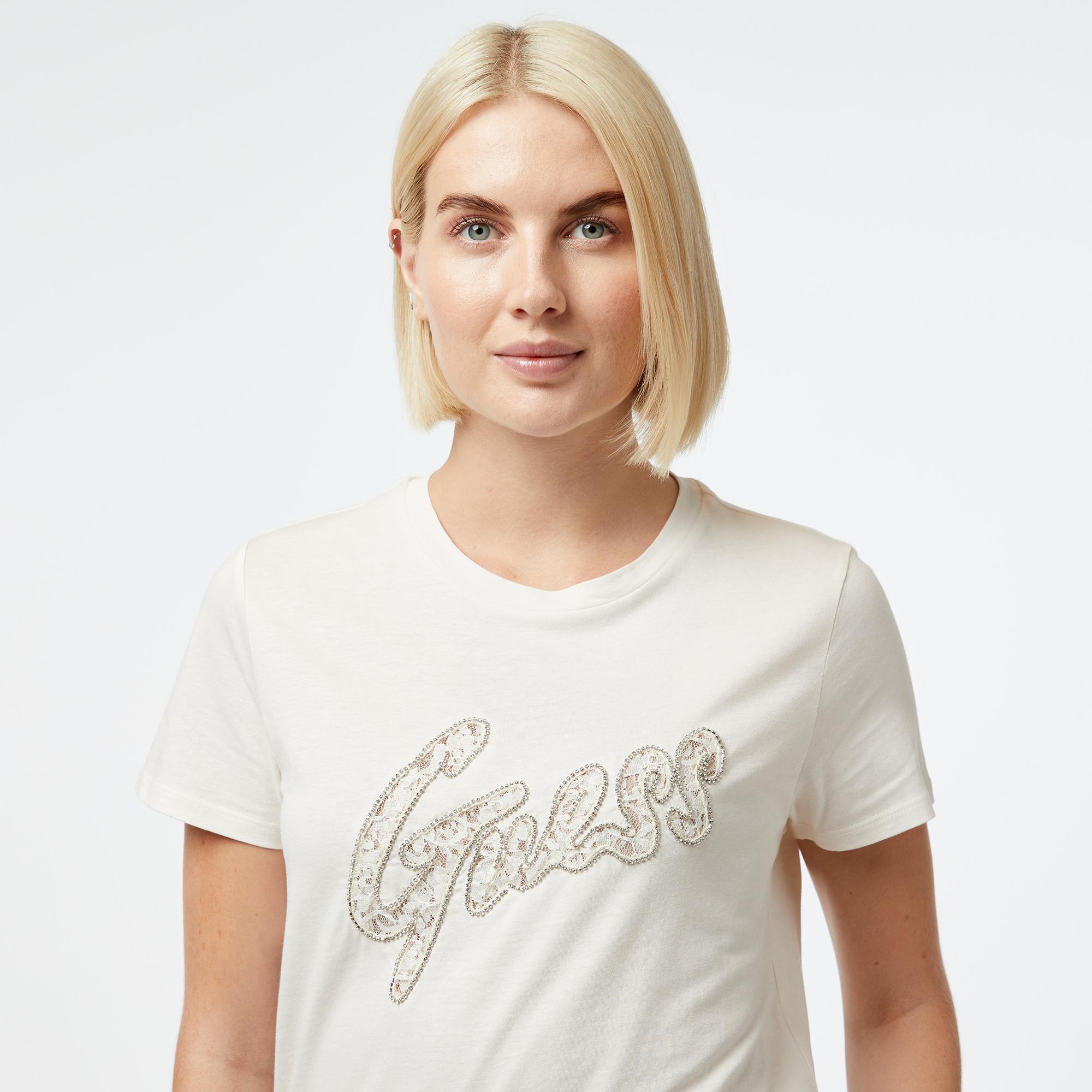 Guess Kadın Beyaz T-Shirt
