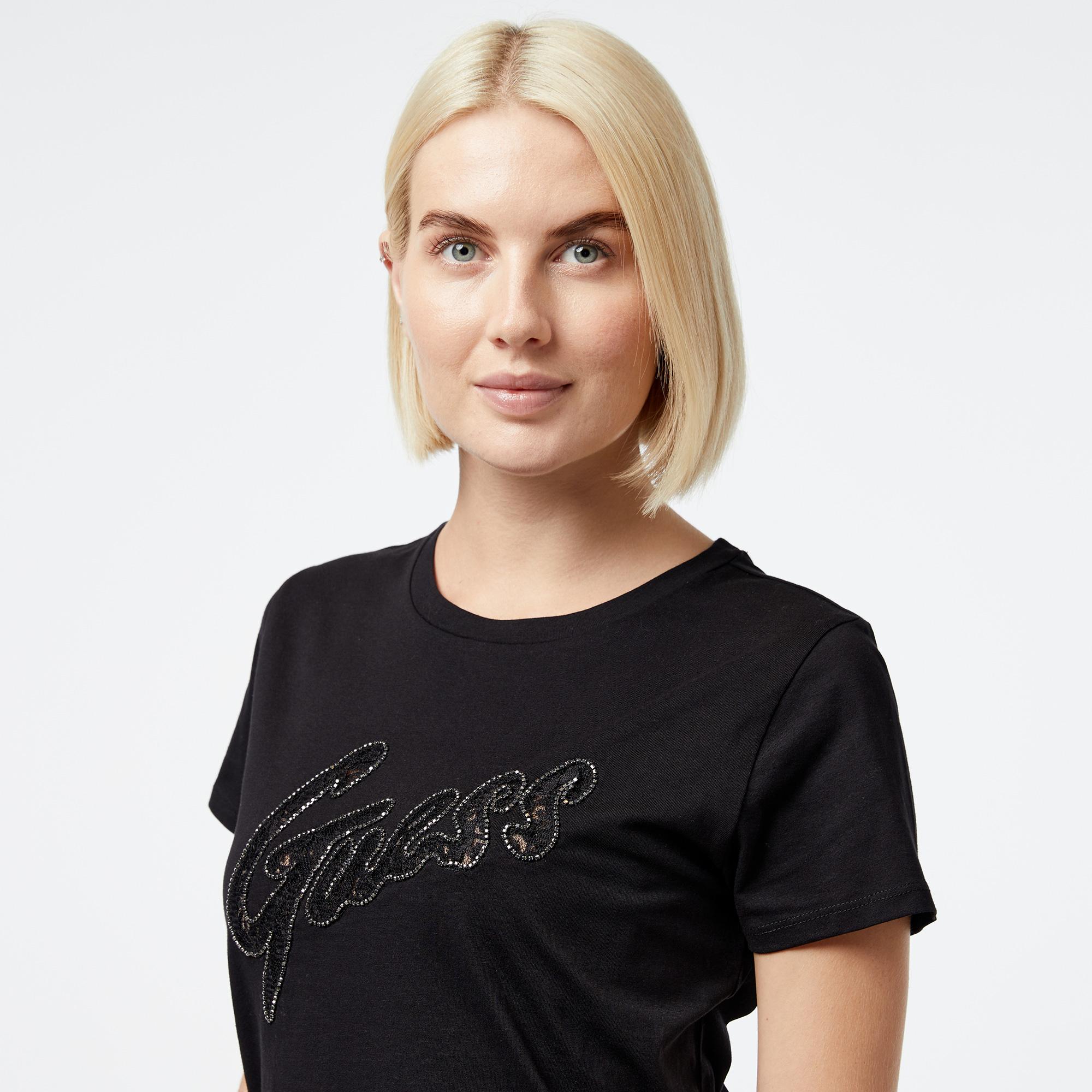 Guess Kadın Siyah T-Shirt