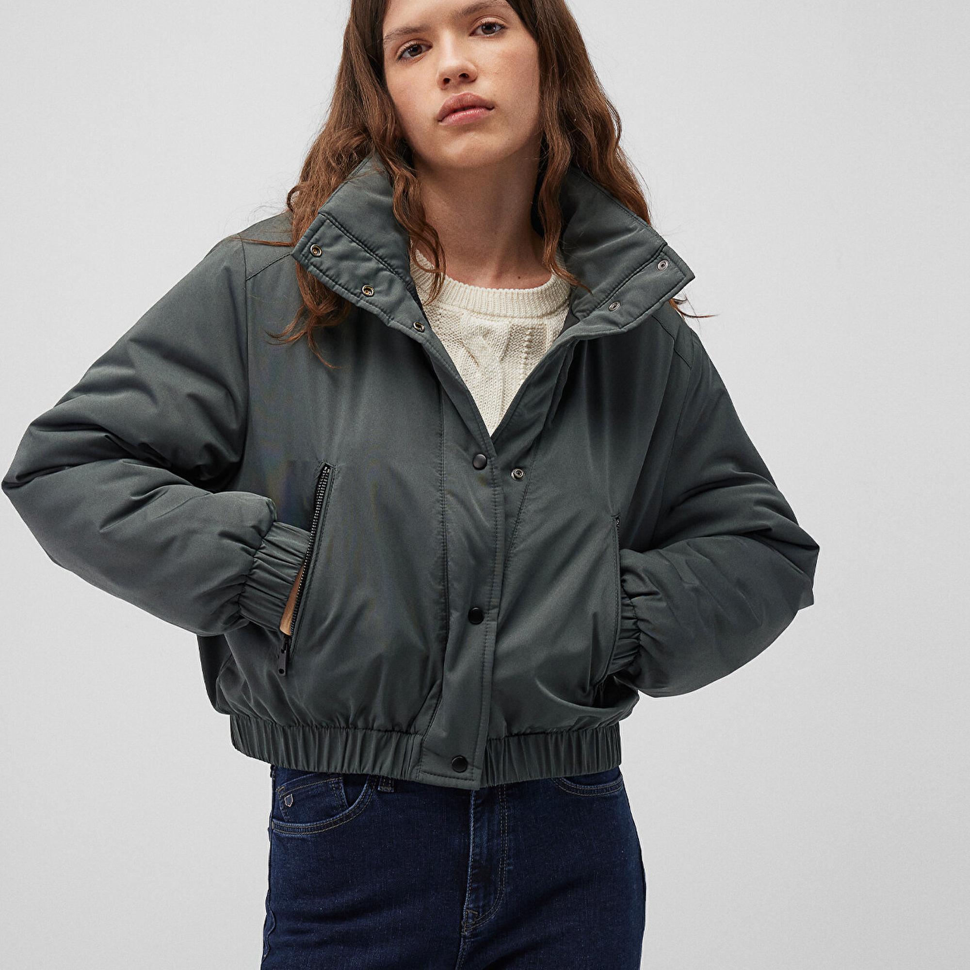 Mavi Yeşil Şişme Mont 1110269-71598