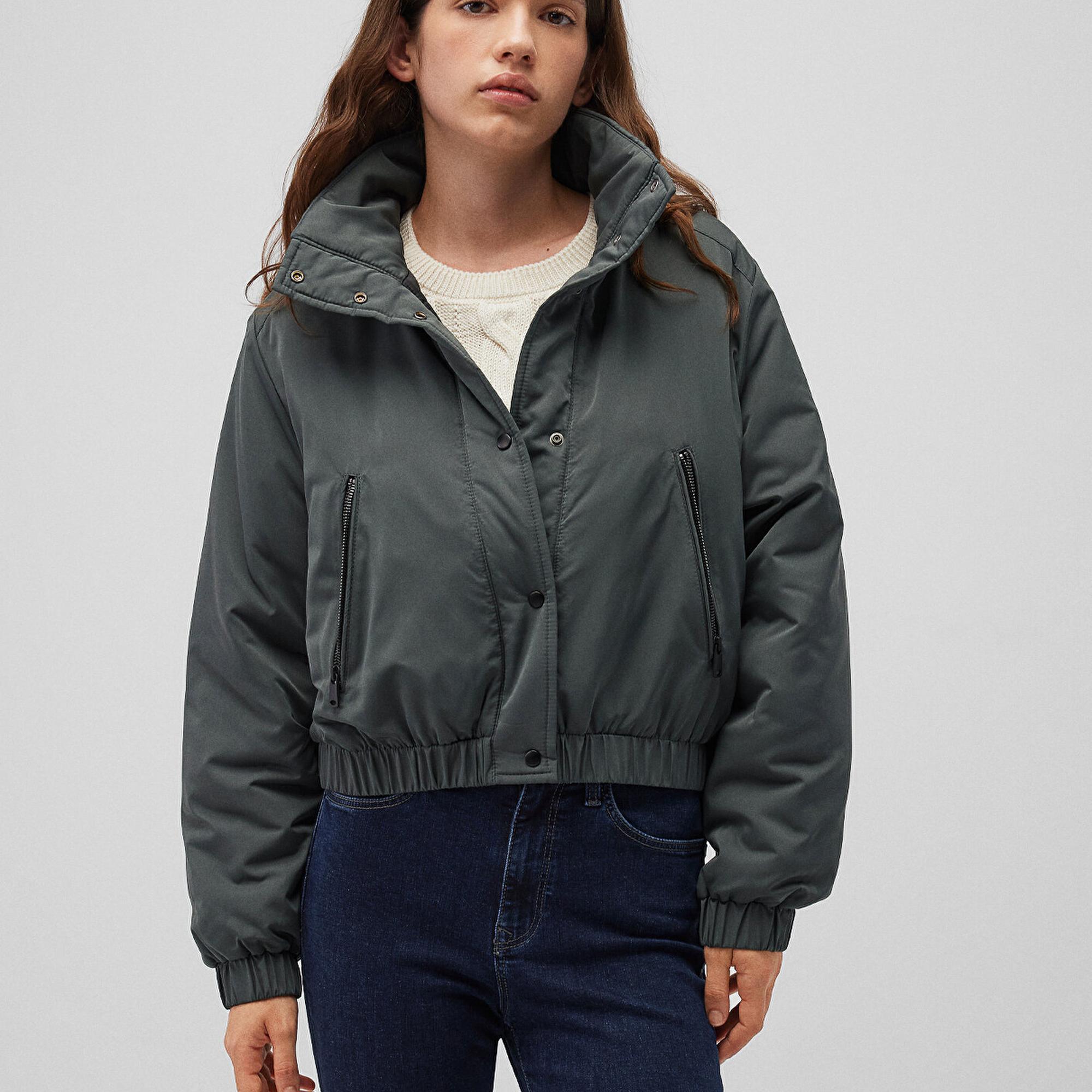 Mavi Yeşil Şişme Mont 1110269-71598