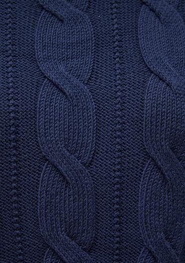  Mavi Bisiklet Yaka Lacivert Kazak Crop / Kısa Kesim 1710477-82454