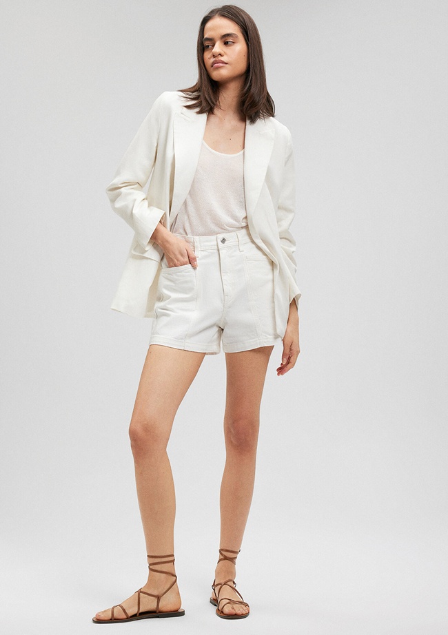  Mavi Nova Akdeniz Beyaz Jean Şort 1410120-87092