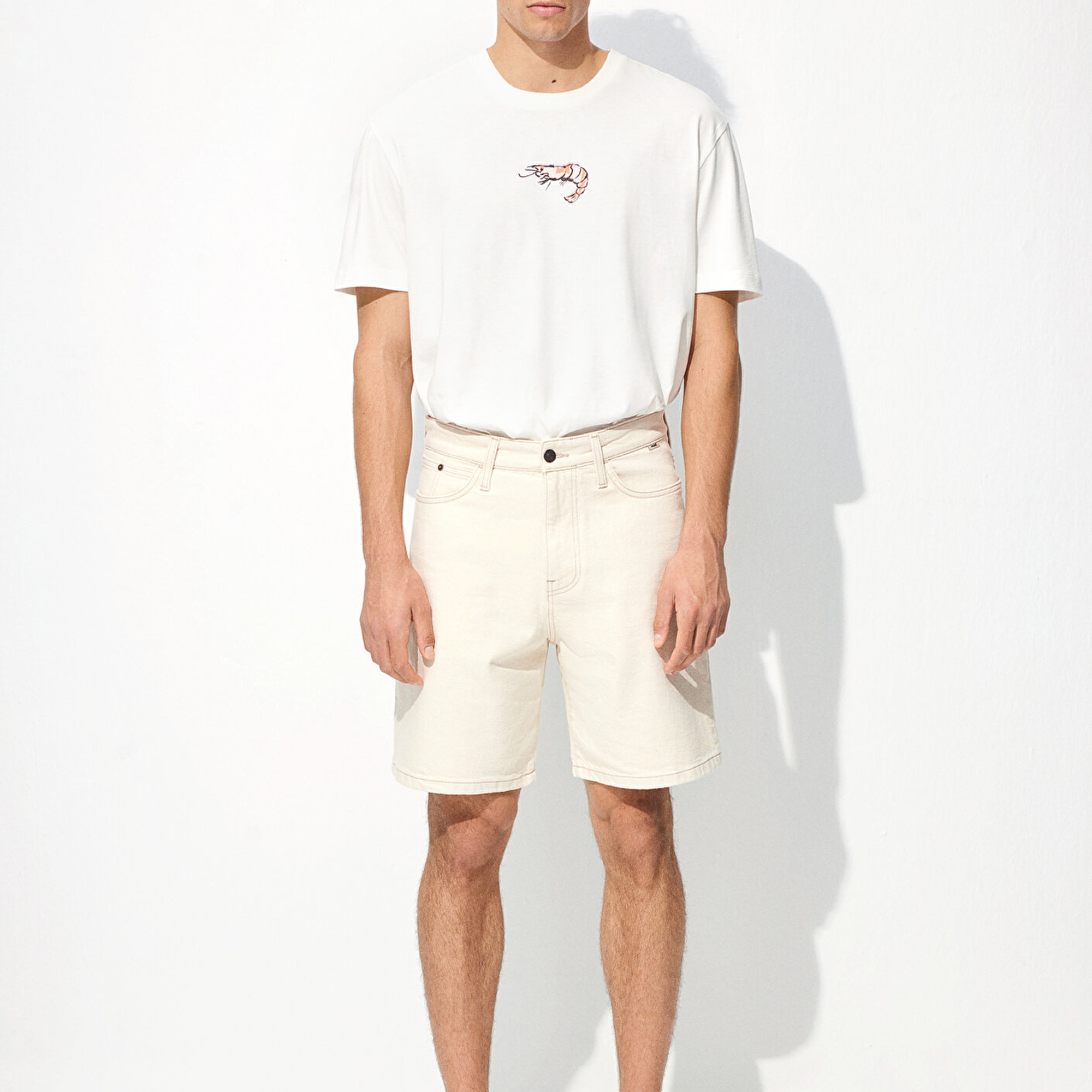 Mavi Houston Street Ekru Jean Şort 0410672-87146