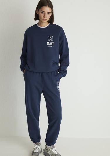  Mavi Mavi Logo Baskılı Lacivert Eşofman Altı 1010801-70488