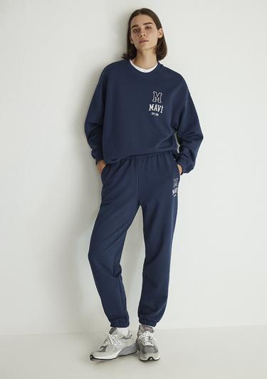  Mavi Mavi Logo Baskılı Lacivert Eşofman Altı 1010801-70488