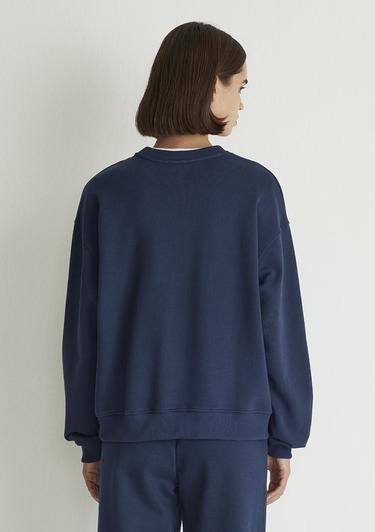  Mavi Mavi Logo Baskılı Lacivert Sweatshirt 1S10148-70488