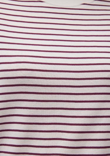  Mavi Bordo Çizgili Basic Tişört Regular Fit / Normal Kesim 1611653-88108