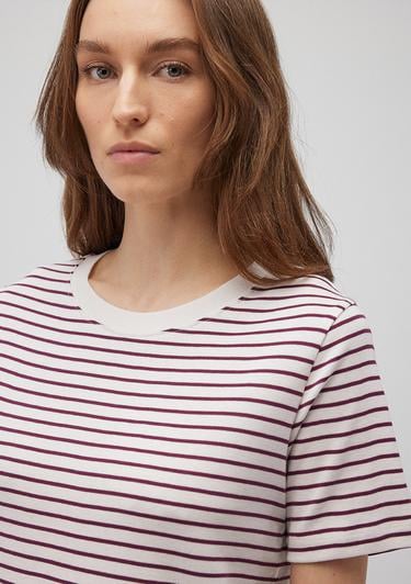  Mavi Bordo Çizgili Basic Tişört Regular Fit / Normal Kesim 1611653-88108