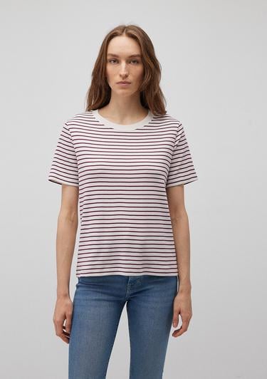  Mavi Bordo Çizgili Basic Tişört Regular Fit / Normal Kesim 1611653-88108