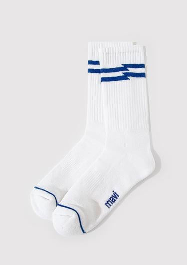  Mavi Beyaz Soket Çorap 0911583-86776