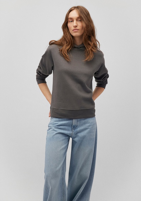  Mavi Kapüşonlu Gri Sweatshirt 1S10191-86560
