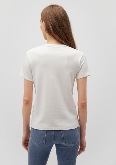  Mavi Bisiklet Yaka Beyaz Basic Tişört Slim Fit / Dar Kesim 1612707-70057