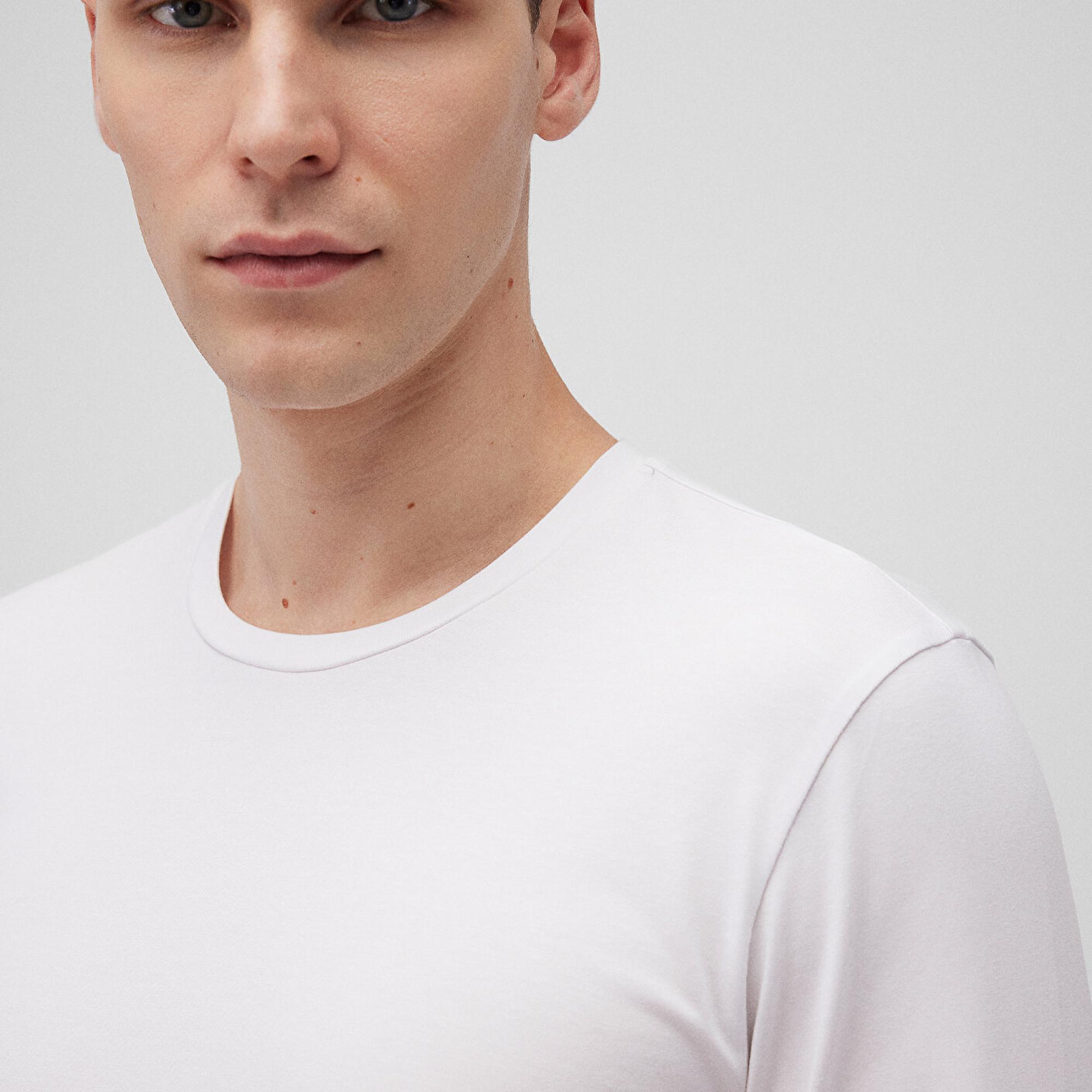 Mavi 2li Erkek Basic Tişört Fitted / Vücuda Oturan Kesim 0612314-620