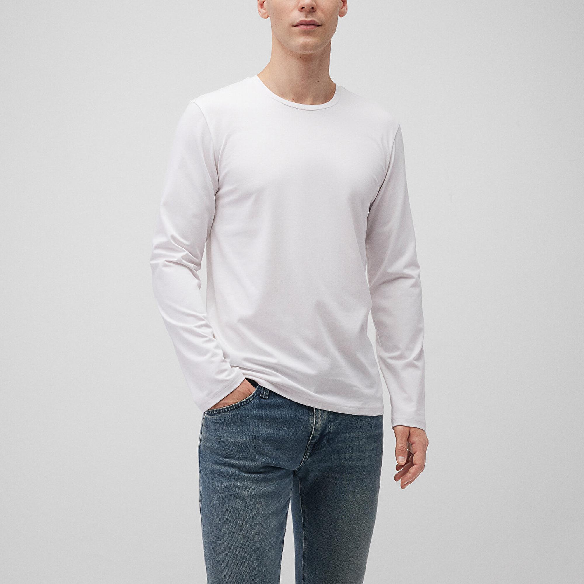 Mavi 2li Erkek Basic Tişört Fitted / Vücuda Oturan Kesim 0612314-620