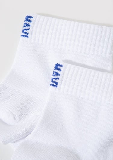  Mavi Beyaz Soket Çorap 0911597-620