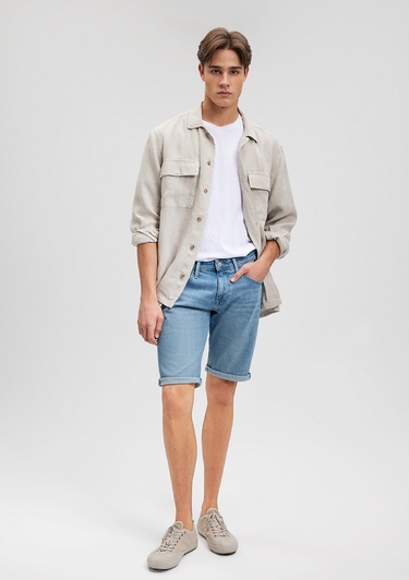  Mavi Tim Street Açık Mavi Jean Şort 0428487142