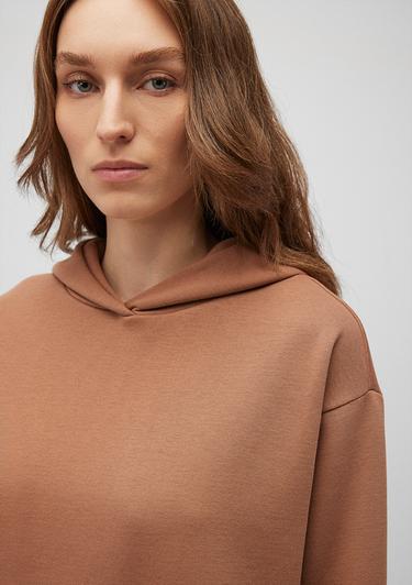  Mavi Kapüşonlu Kahverengi Sweatshirt 1S10191-70374