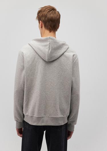  Mavi MVJNS Logo Baskılı Fermuarlı Kapüşonlu Gri Sweatshirt 0S10193-80196