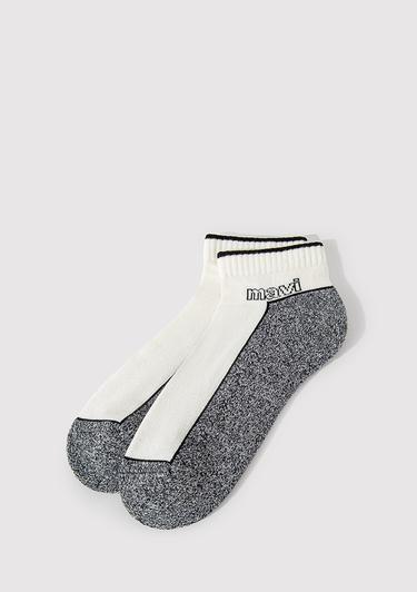  Mavi Beyaz Patik Çorap 0911604-622