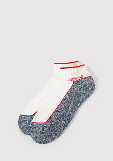  Mavi Mavi Logo Detaylı Beyaz Patik Çorap 0911604-620