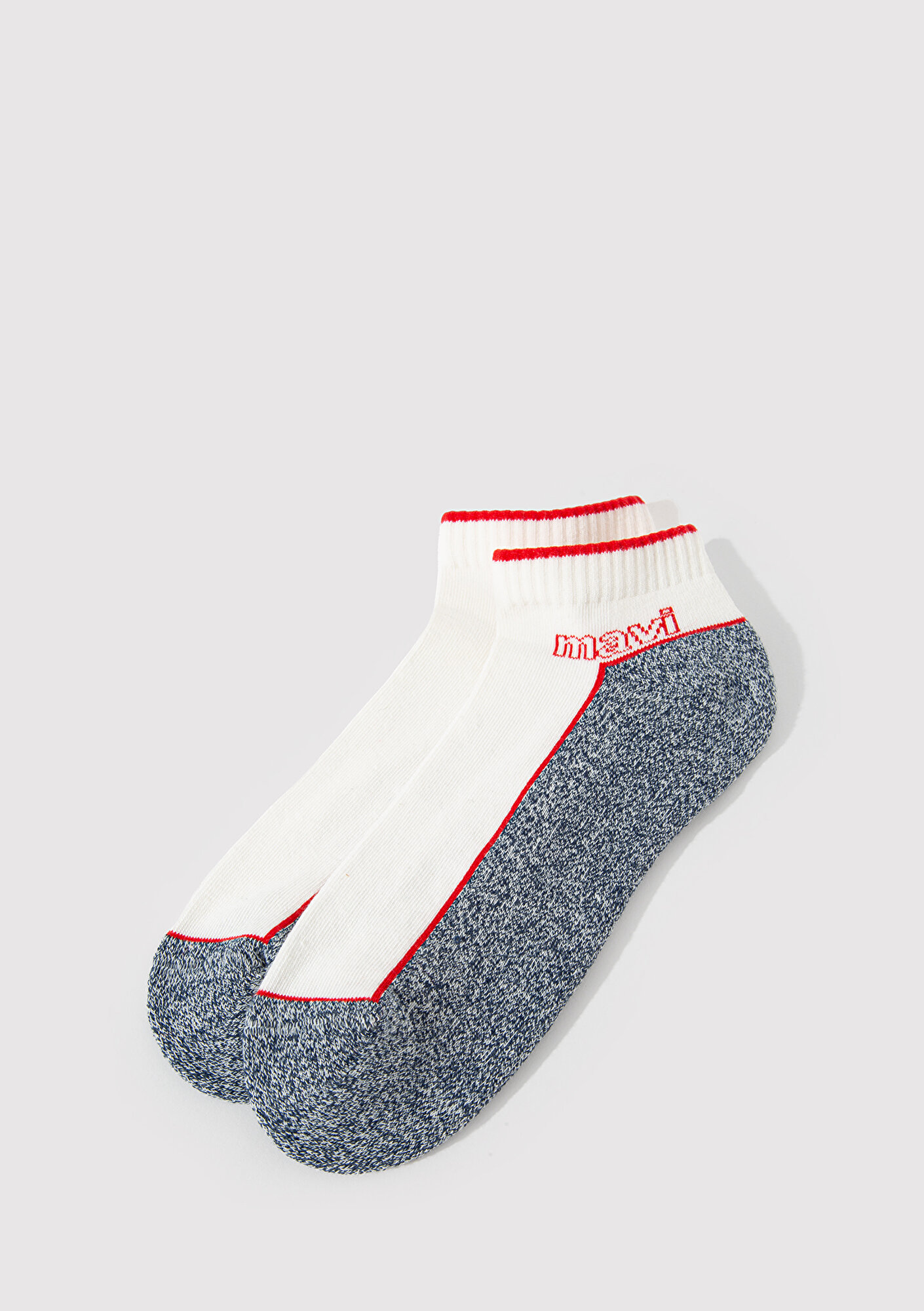  Mavi Mavi Logo Detaylı Beyaz Patik Çorap 0911604-620