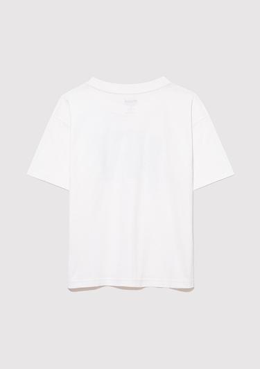  Çocuk Mavi MV Logo Baskılı Beyaz Tişört Loose Fit / Bol Rahat Kesim 6610213-70057