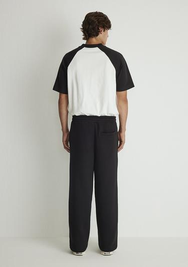  Mavi Geniş Paça Siyah Basic Eşofman Altı 0010338-900