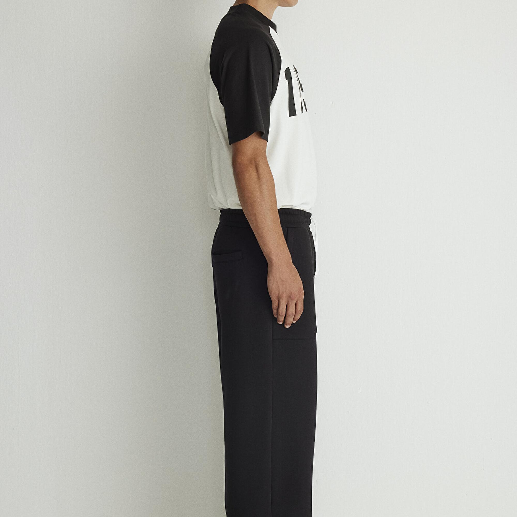 Mavi Geniş Paça Siyah Basic Eşofman Altı 0010338-900