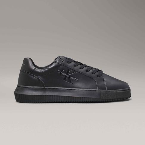  Calvin Klein Jeans Chunky Cupsole Mono Leather Erkek Siyah Sneaker