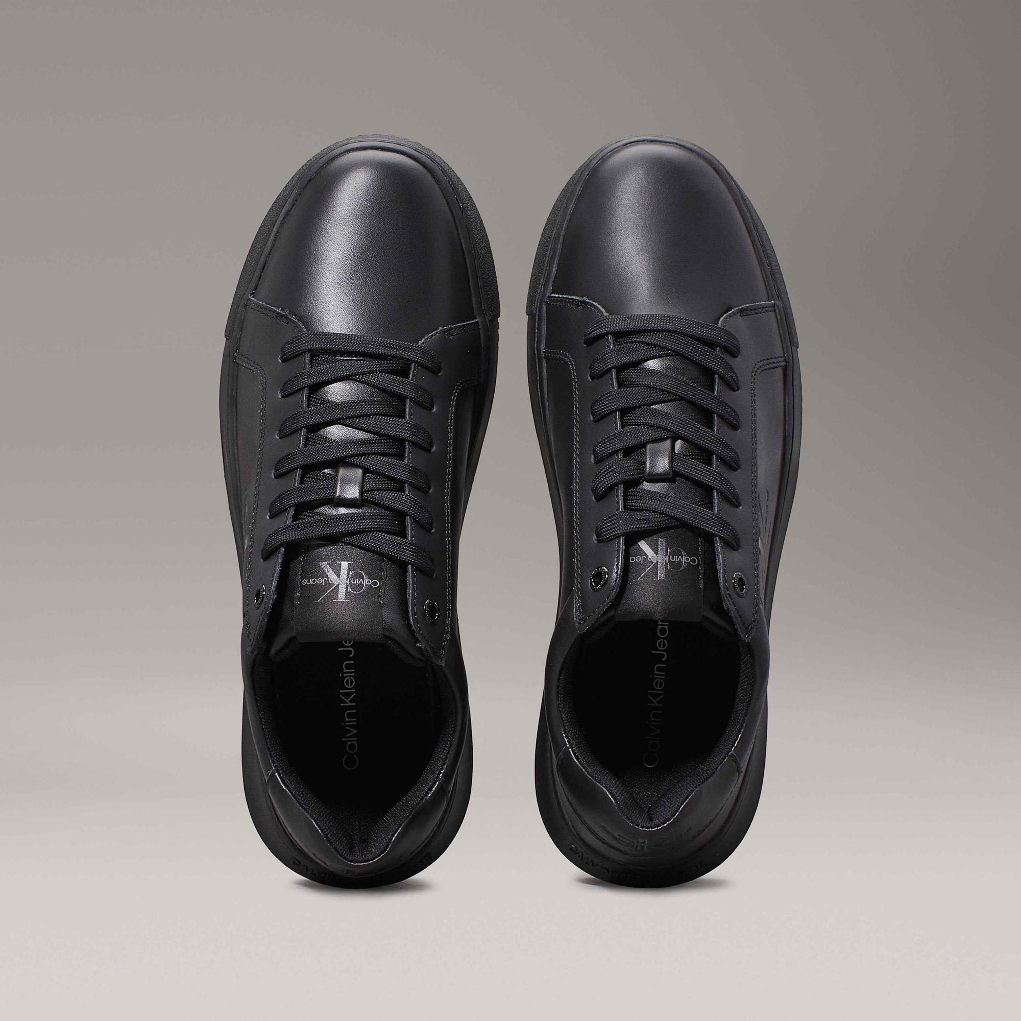 Calvin Klein Jeans Chunky Cupsole Mono Leather Erkek Siyah Sneaker