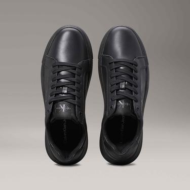  Calvin Klein Jeans Chunky Cupsole Mono Leather Erkek Siyah Sneaker