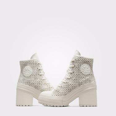  Converse Chuck 70 De Luxe Heel Unisex Krem Platform Sneaker