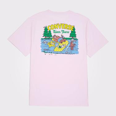  Converse Erkek Baskılı Pembe T-Shirt