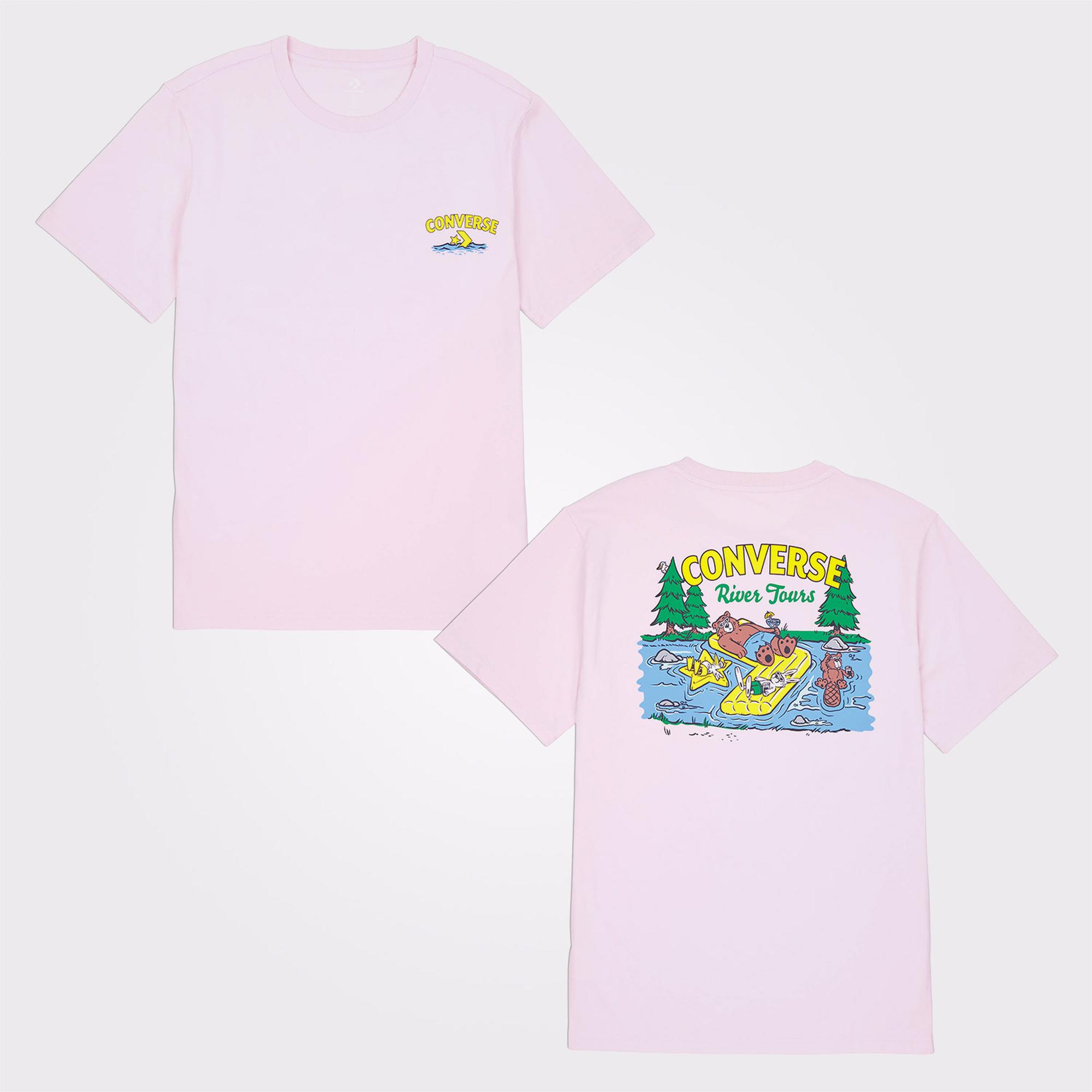 Converse Erkek Baskılı Pembe T-Shirt