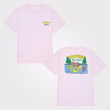  Converse Erkek Baskılı Pembe T-Shirt